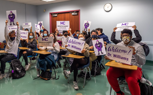Rockville Campus students welcome Dr. Williams