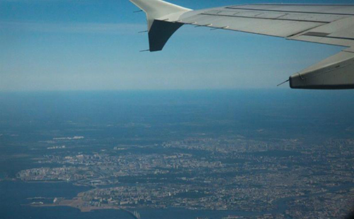 从飞机上看圣彼得堡