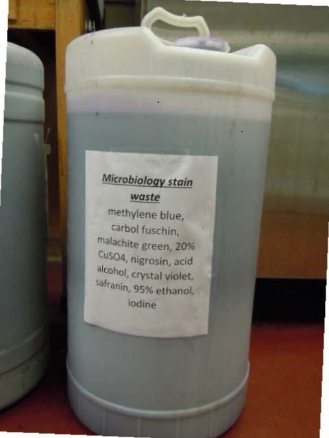 Microbiology Stain Waste Container