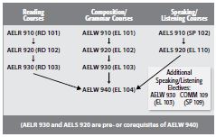 美国英语语言课程(AELP)流程图