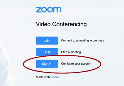 登录到您的Zoom帐户